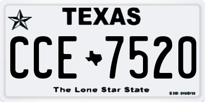 TX license plate CCE7520