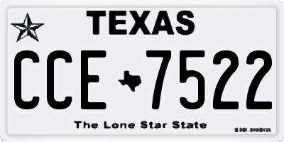 TX license plate CCE7522