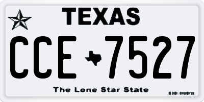 TX license plate CCE7527