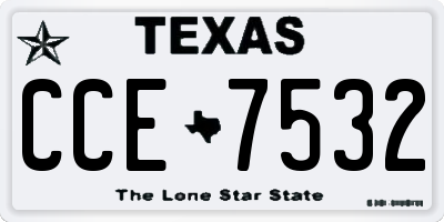 TX license plate CCE7532