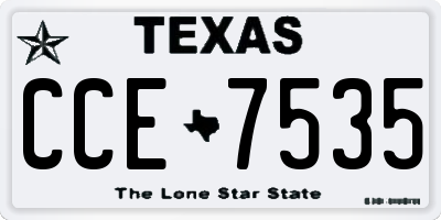 TX license plate CCE7535