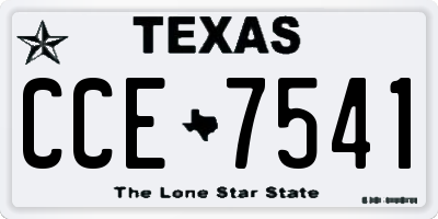 TX license plate CCE7541