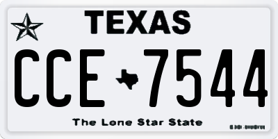TX license plate CCE7544