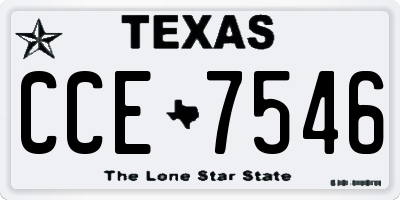 TX license plate CCE7546