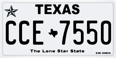 TX license plate CCE7550