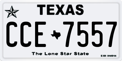 TX license plate CCE7557