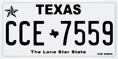TX license plate CCE7559