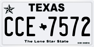 TX license plate CCE7572
