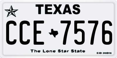TX license plate CCE7576