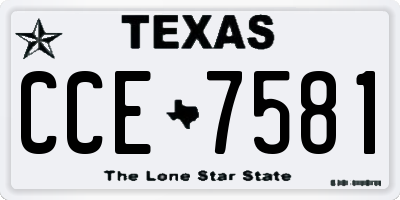 TX license plate CCE7581