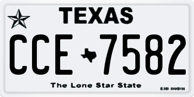 TX license plate CCE7582
