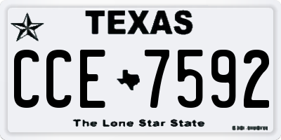 TX license plate CCE7592