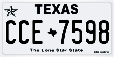 TX license plate CCE7598