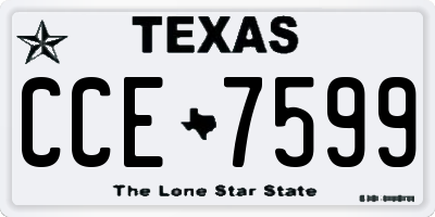 TX license plate CCE7599