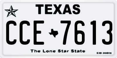 TX license plate CCE7613