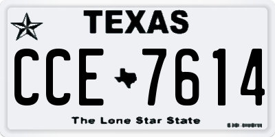 TX license plate CCE7614