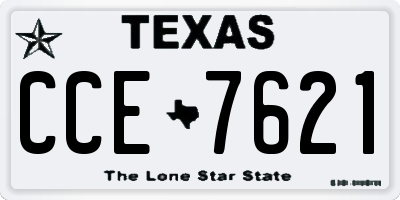 TX license plate CCE7621