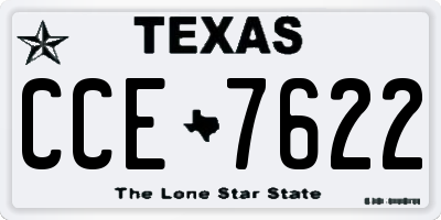 TX license plate CCE7622
