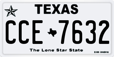 TX license plate CCE7632