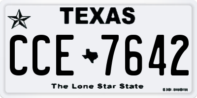 TX license plate CCE7642