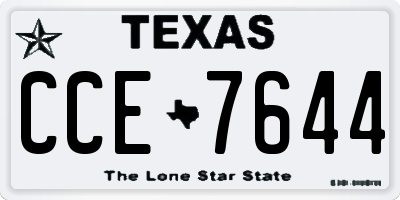 TX license plate CCE7644