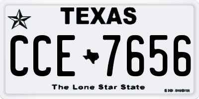 TX license plate CCE7656