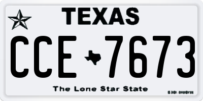 TX license plate CCE7673