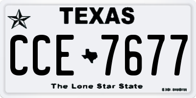 TX license plate CCE7677