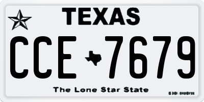 TX license plate CCE7679
