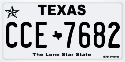 TX license plate CCE7682