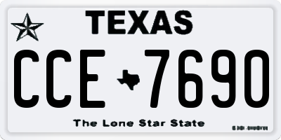 TX license plate CCE7690