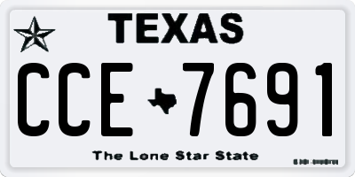TX license plate CCE7691