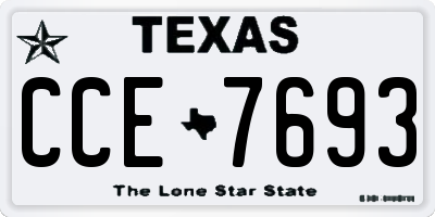 TX license plate CCE7693
