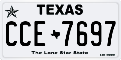 TX license plate CCE7697