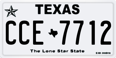 TX license plate CCE7712