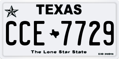 TX license plate CCE7729