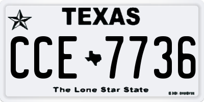 TX license plate CCE7736