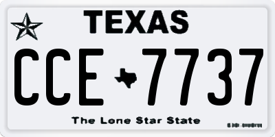 TX license plate CCE7737