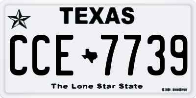 TX license plate CCE7739