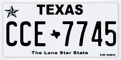 TX license plate CCE7745