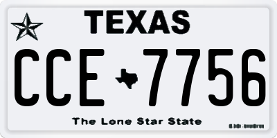 TX license plate CCE7756