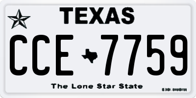 TX license plate CCE7759