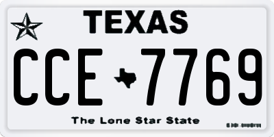 TX license plate CCE7769