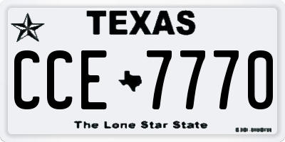 TX license plate CCE7770