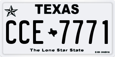 TX license plate CCE7771