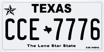 TX license plate CCE7776