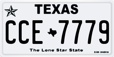 TX license plate CCE7779