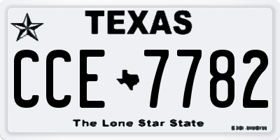TX license plate CCE7782