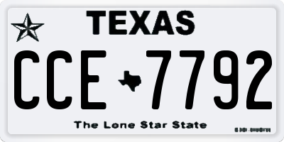 TX license plate CCE7792