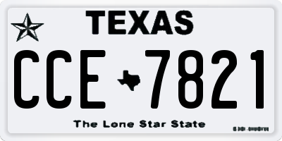 TX license plate CCE7821